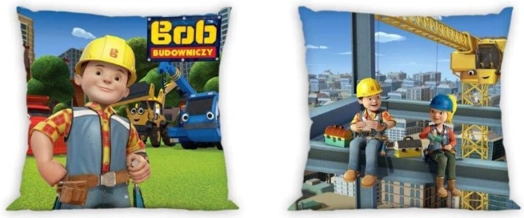 Bob der Baumeister dwustronna poszewka na poduszkę 40 × 40 cm - 1 sztuka