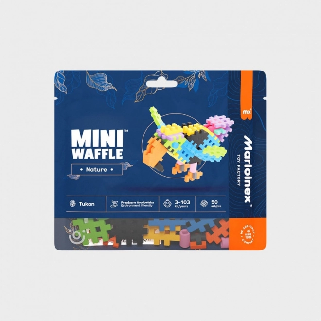 Klocki Mini Waffle Nature – tukan, 50 elementów