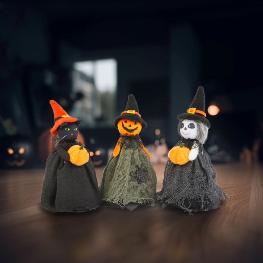 Halloweenowa dekoracja czarownica, 21 cm - 1 sztuka