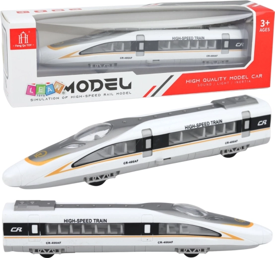 Pociąg dużych prędkości ze światłami, dźwiękami i otwieranymi drzwiami