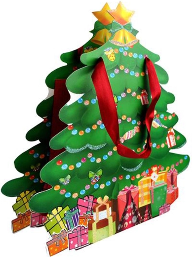 Papierowa torebka prezentowa świąteczna 27 × 8 × 28 cm