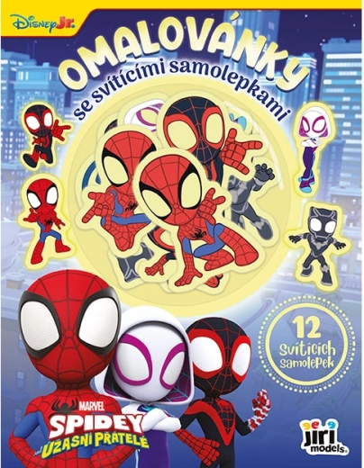 Kolorowanki z świecącymi naklejkami Spidey