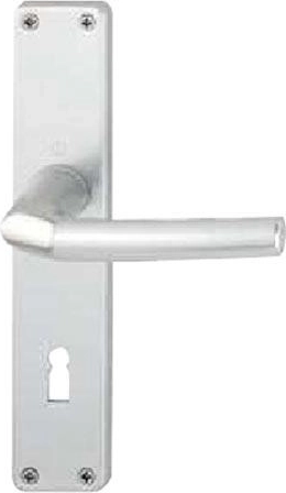 Klamka z szyldem BIRMINGHAM na klucz 72 mm, aluminium, srebrna