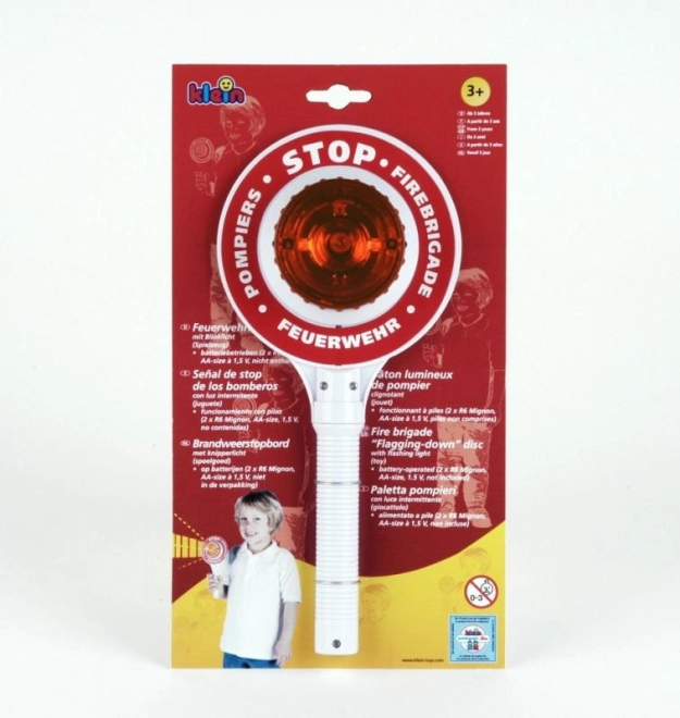 Strażacka tarcza ze świetlnymi efektami