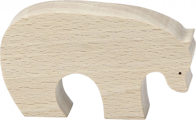 Drewniana figurka misia