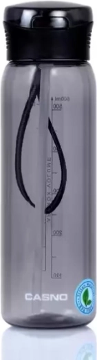 Butelka na wodę Casno z tritanu 600 ml szara - 1 sztuka