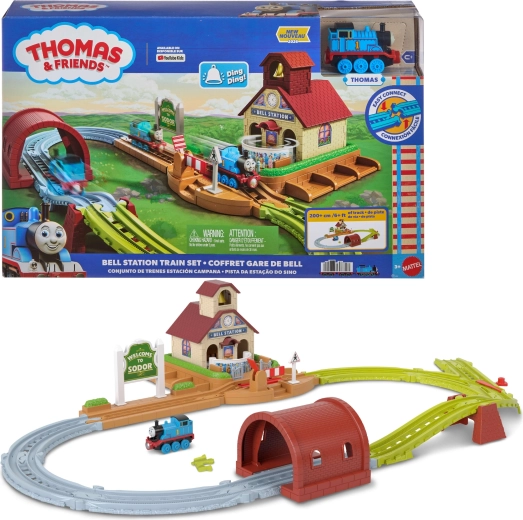 Fisher-Price Thomas & Friends zestaw torów ze stacją Dzwonkowo i lokomotywą Tomkiem