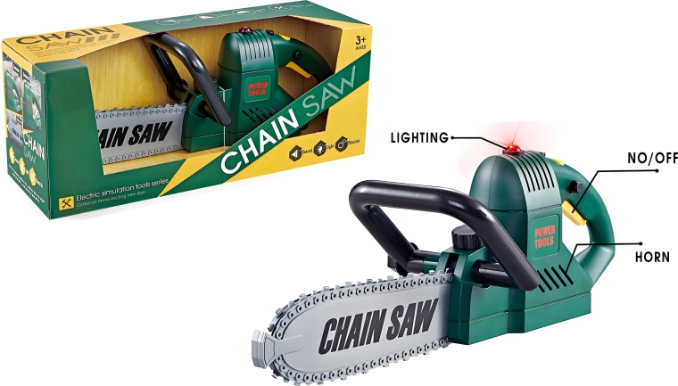 Dziecięca akumulatorowa piła łańcuchowa ze światłem i dźwiękiem