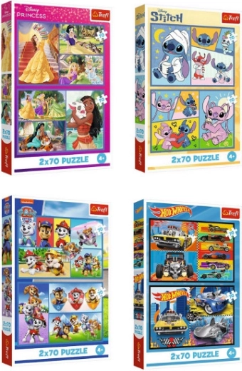 Puzzle 2×70 elementów – różne motywy