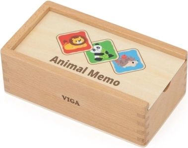 Drewniana gra memory ze zwierzątkami