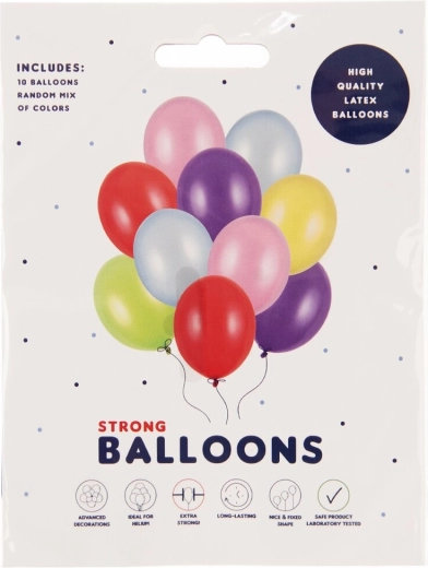 Lateksowe perłowe balony – mix kolorów 27 cm, 10 szt.
