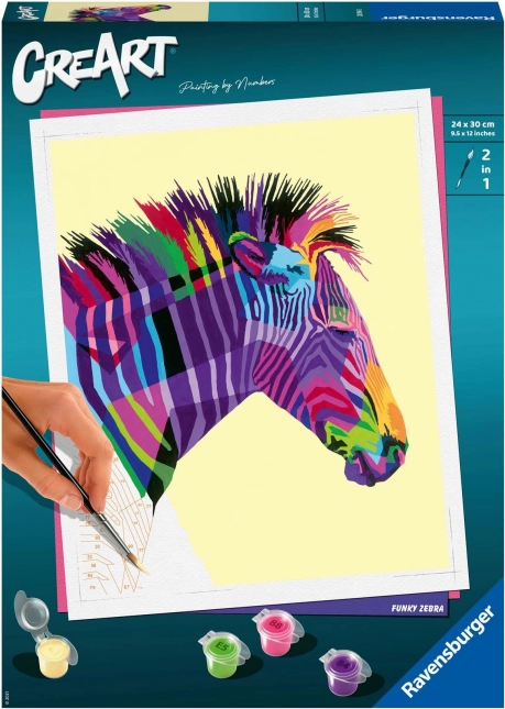 Creart: malowanie po numerach – funky zebra