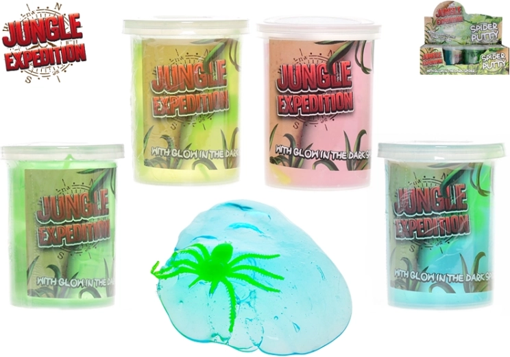 Jungle Expedition świecący slime z pająkiem 115 g