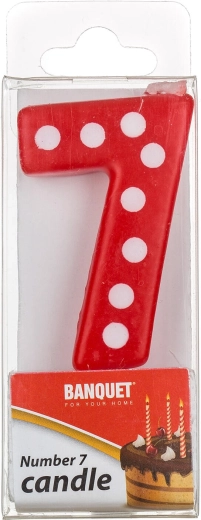 Świeczka na tort cyfra 7 MY PARTY 5 × 3 cm