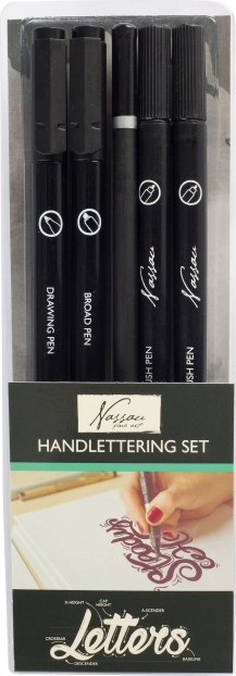 Zestaw markerów o różnych grubościach do rysunku i kaligrafii, 5 szt.