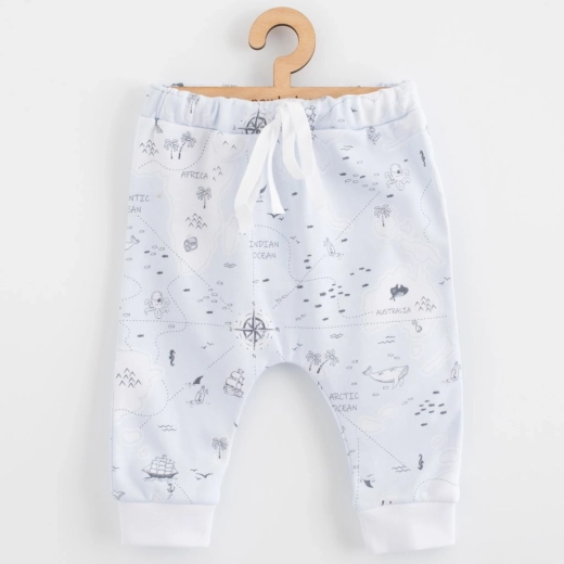 Dziecięce bawełniane spodnie dresowe jogger New Baby For Babies Ocean