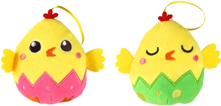 Wielkanocna ozdoba kurczątko z gwizdkiem, zestaw 8 szt.