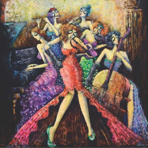 Anatolian kwadratowe puzzle Kobieca orkiestra 1024 elementy