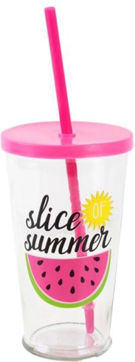 Szklanka ze słomką Toro Owoce 450 ml