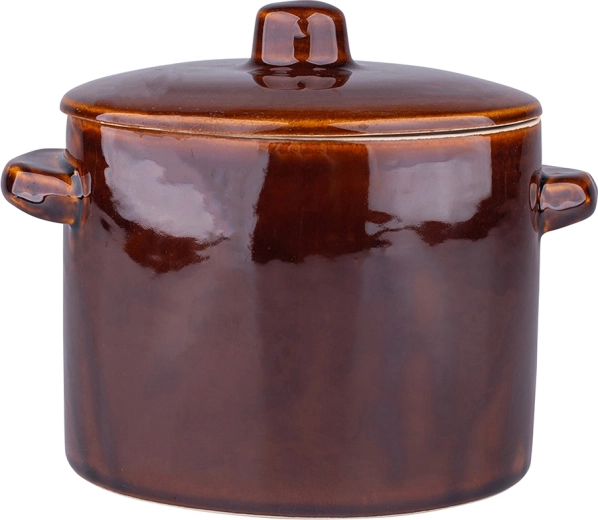Garnek kamionkowy 1,5 l z pokrywką