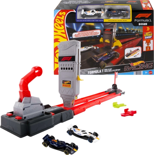 Hot Wheels Racing Formula 1 zestaw toru szybki wyścig + 2 bolidy