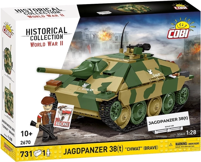 Klocki COBI Jagdpanzer 38(t) „Chwat” – niszczyciel czołgów 1:28