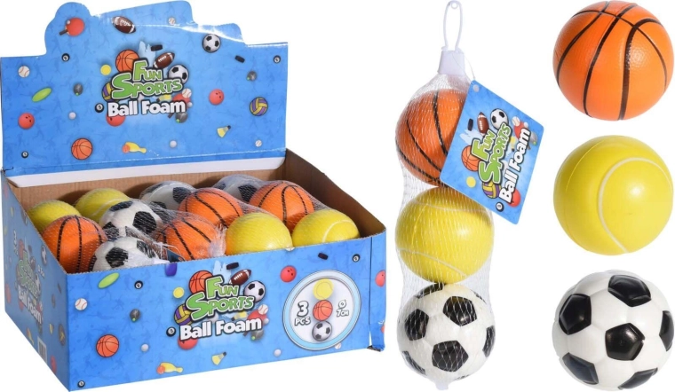 Piankowe piłeczki 7 cm – zestaw 3 szt.