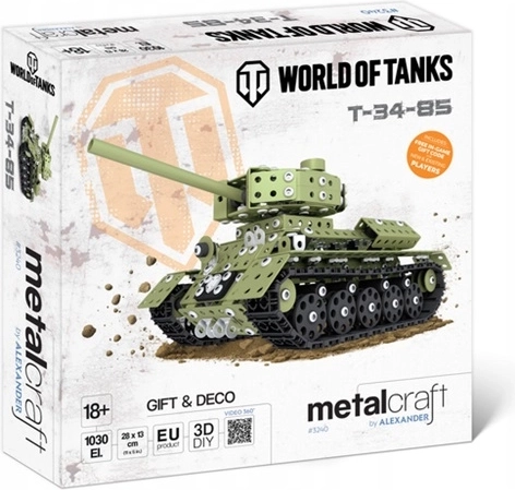 Metalcraft World of Tanks metalowy model czołgu T-34-85