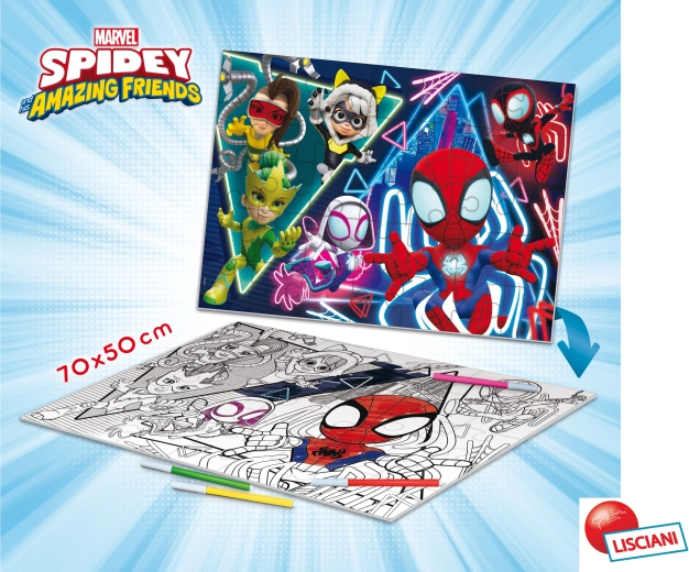 Dwustronne puzzle podłogowe Spidey, 35 elementów