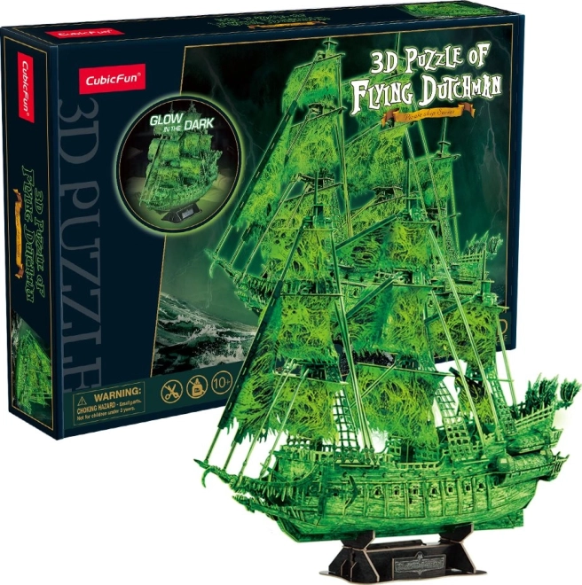 CubicFun 3D puzzle żaglowiec Latający Holender świecący w ciemności