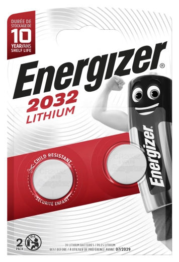 Litowa bateria guzikowa CR2032 3 V, 235 mAh, 2 szt. – Energizer