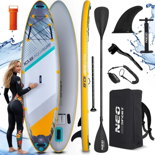 Nadmuchiwany paddleboard AQUASURF 10'6 (320 × 84 × 15 cm) z zestawem Neo‑Sport