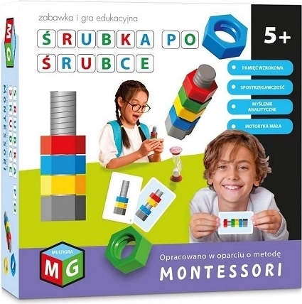 Montessori zestaw „Śrubka po śrubce”