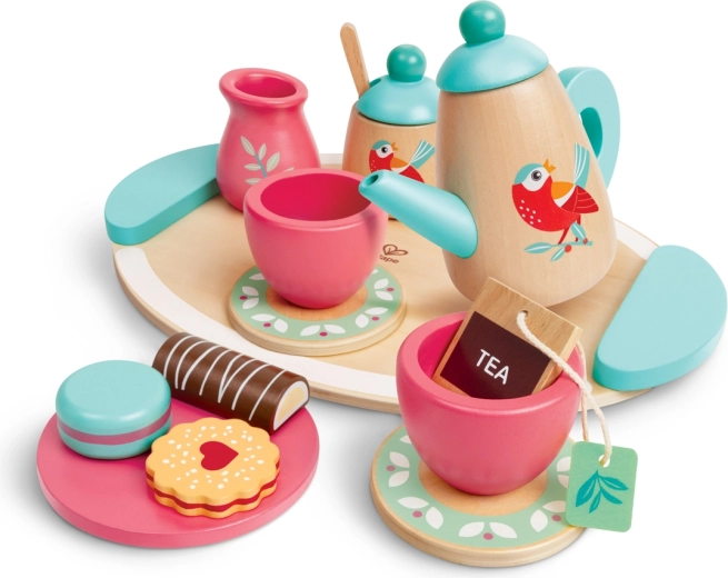 Drewniany zestaw do herbaty