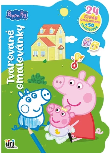 Omalowanki wycinane Świnka Peppa z naklejkami - 1 sztuka