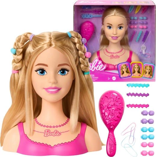 Barbie głowa do czesania i stylizacji z akcesoriami, 20 elementów