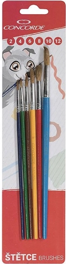 Zestaw okrągłych pędzli CONCORDE Color, 6 szt.