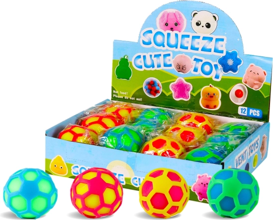 Kolorowa antystresowa piłeczka 7 cm