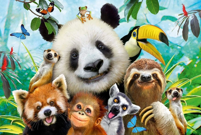 Puzzle zwierzęca zabawa 200 elementów