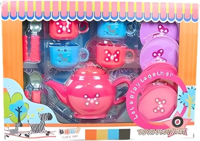 Plastowy zestaw do herbaty dla dzieci