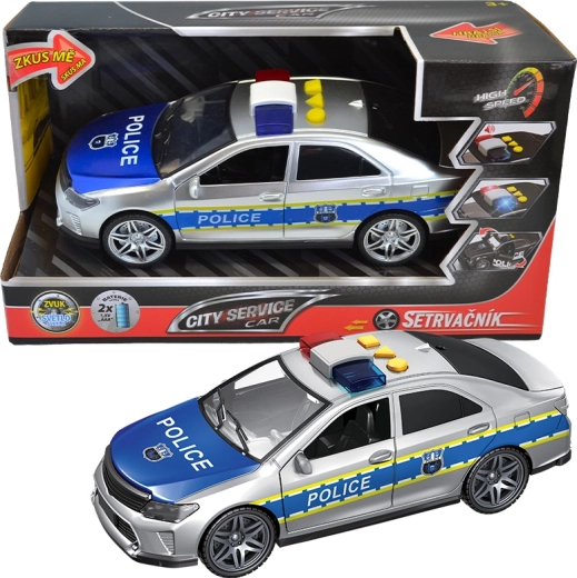 Policyjny samochód City Service 1:14 z dźwiękami i napędem typu pull-back