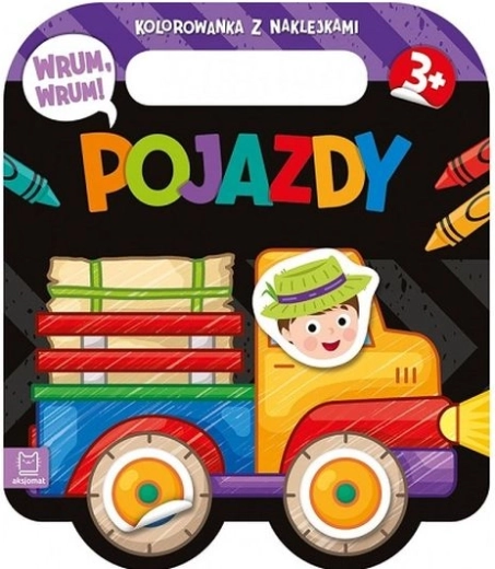 Wrum, wrum! Pojazdy – kolorowanki z naklejkami