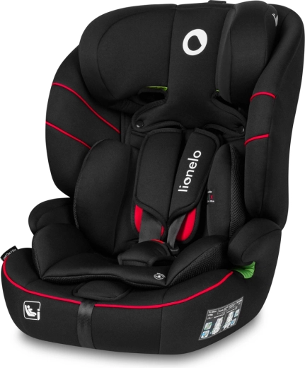 Fotelik samochodowy LIONELO Levi i-Size 76–150 cm – Sporty Black