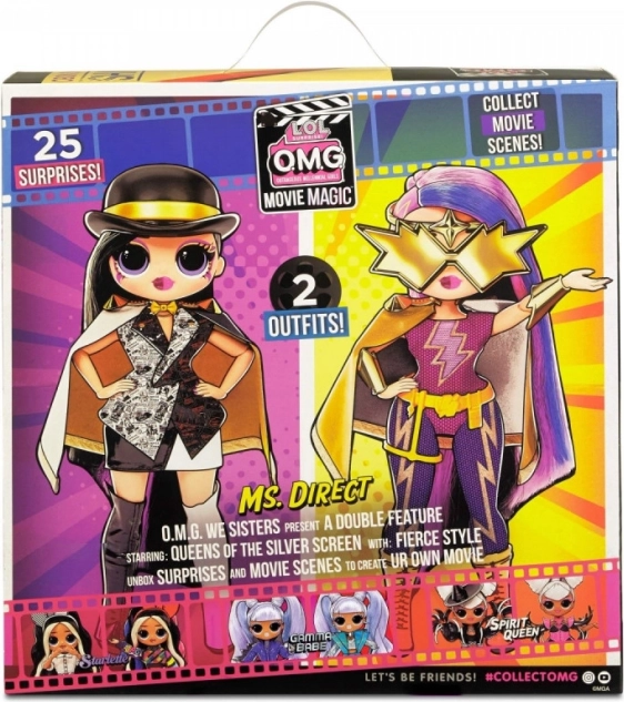 L.O.L. Surprise! OMG Movie Magic lalka Ms. Direct (wielka siostra) – 25 niespodzianek