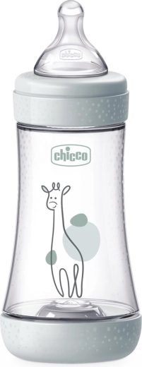 Chicco antykolkowa butelka dla niemowląt Perfect5 240 ml, średni przepływ 2m+