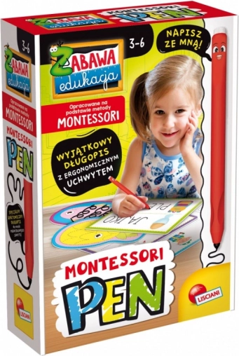 Zestaw piór Montessori z 32 tablicami