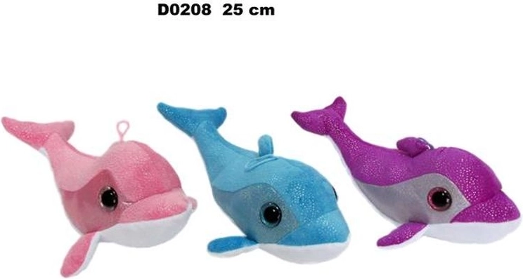 Delfin D-208 zabawka dla psów, mix 3 rodzajów, 25 cm