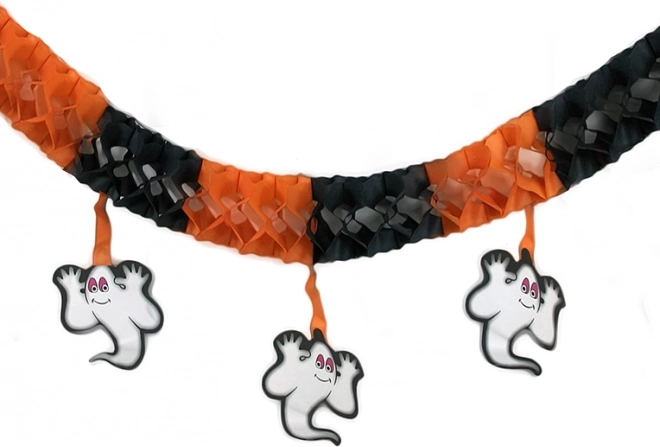 Papierowa girlanda halloweenowa z duszkami 3 m