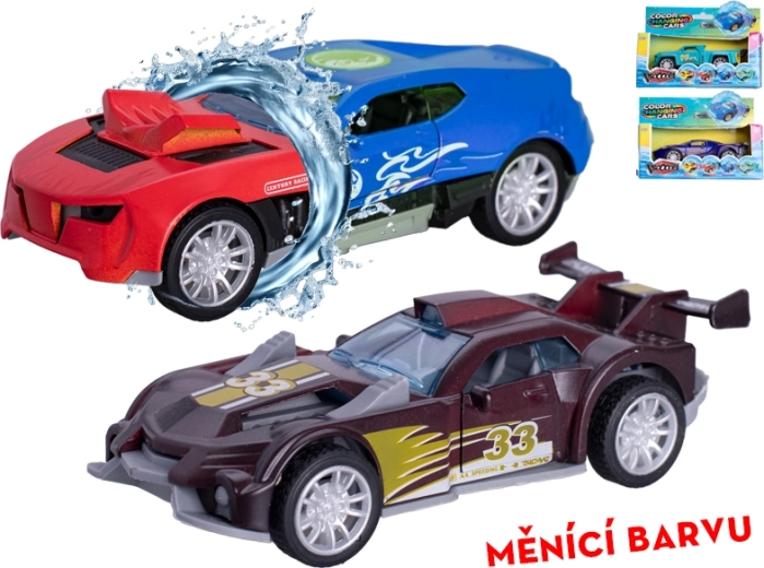 Metalowy samochód 12 cm z napędem bezwładnościowym i zmieniającym się kolorem