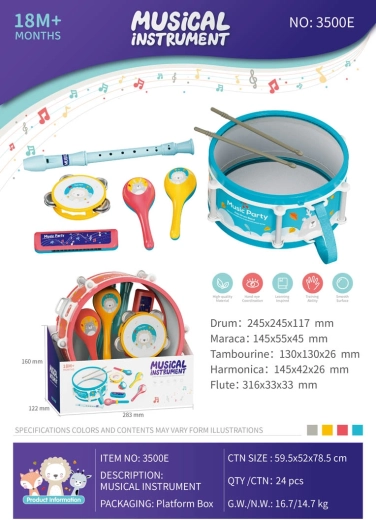 Dziecięcy zestaw instrumentów muzycznych